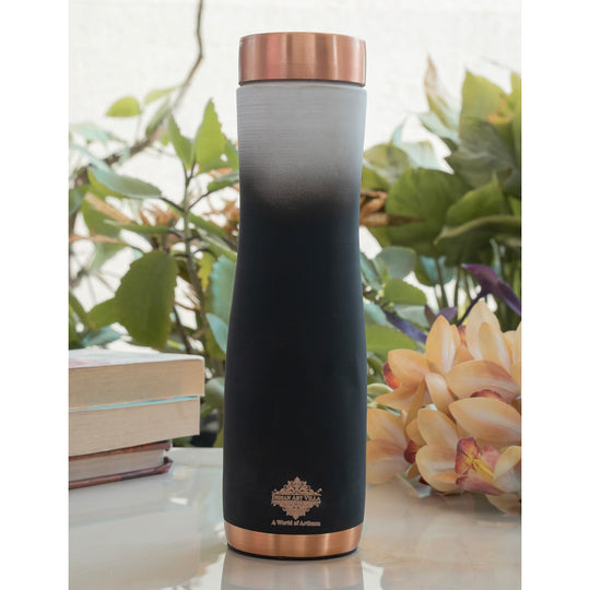 Pure Copper Water Bottle With Ombre Silk Finish Design – 900ml
