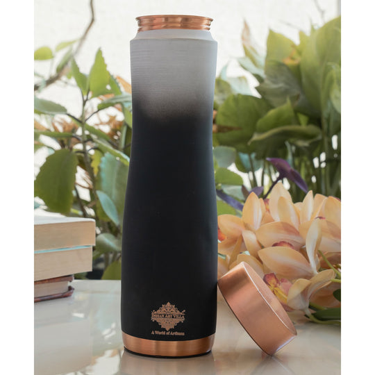 Pure Copper Water Bottle With Ombre Silk Finish Design – 900ml