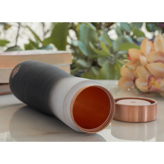 Pure Copper Water Bottle With Ombre Silk Finish Design – 900ml