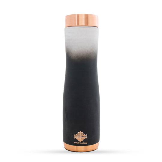 Pure Copper Water Bottle With Ombre Silk Finish Design – 900ml