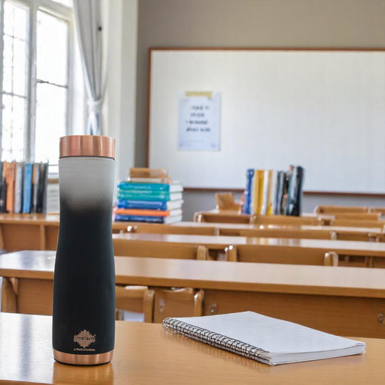 Pure Copper Water Bottle With Ombre Silk Finish Design – 900ml