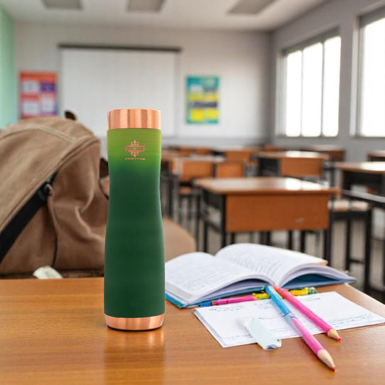 Pure Copper Water Bottle With Ombre Silk Finish Design – 900ml
