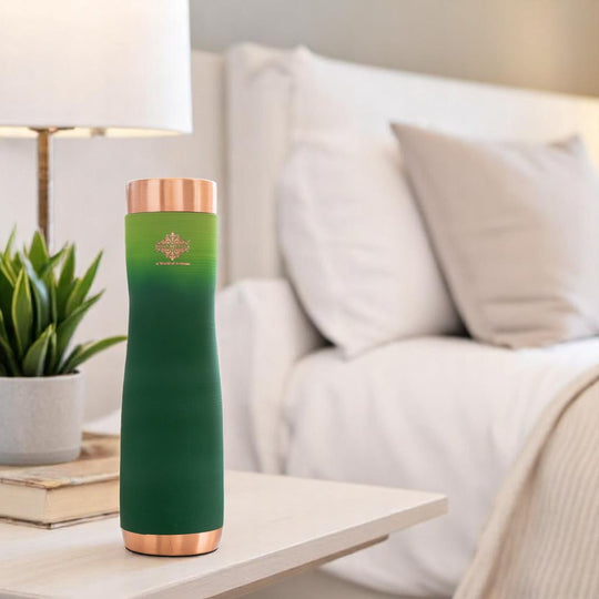 Pure Copper Water Bottle With Ombre Silk Finish Design – 900ml