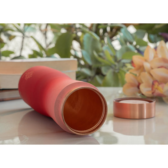 Pure Copper Water Bottle With Ombre Silk Finish Design – 900ml