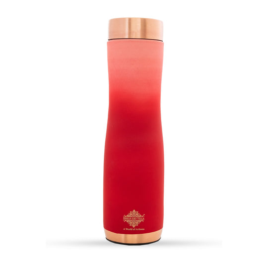 Pure Copper Water Bottle With Ombre Silk Finish Design – 900ml