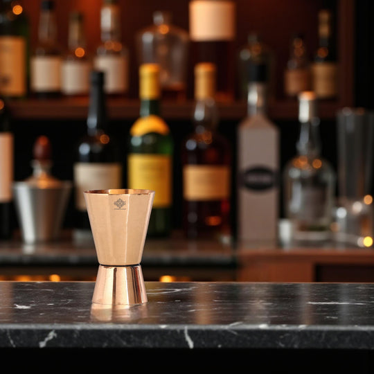 Pure Copper Shot Jigger Glass, Barware, Drinkware, 50ml