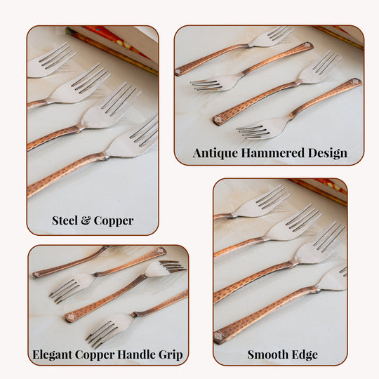 Steel Copper Desert Fork- Antique Finish Design