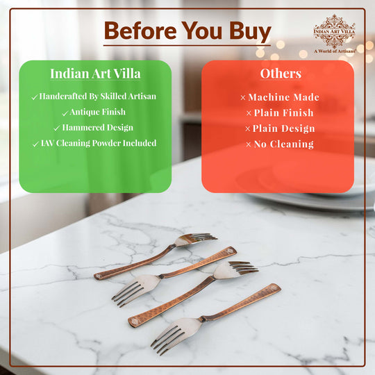 Steel Copper Desert Fork- Antique Finish Design
