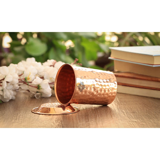Pure copper glass for kitchen hydration use
