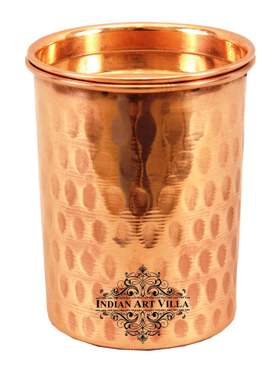 Hammered copper drinkware premium finish