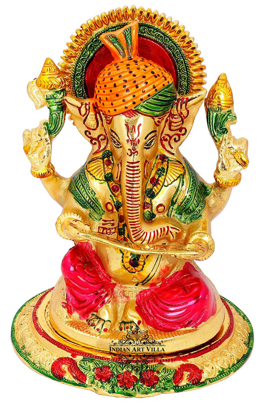 Ganesha Reading Book Idol Decorative Showpiece