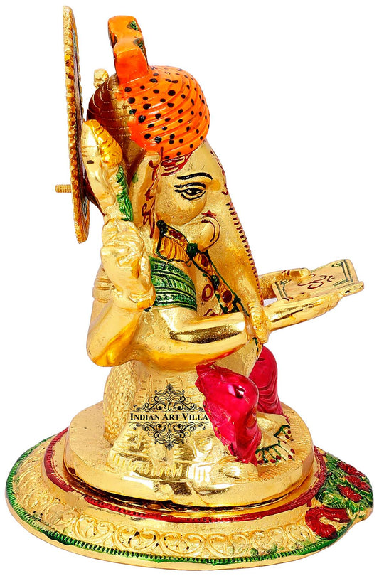 Ganesha Reading Book Idol Decorative Showpiece