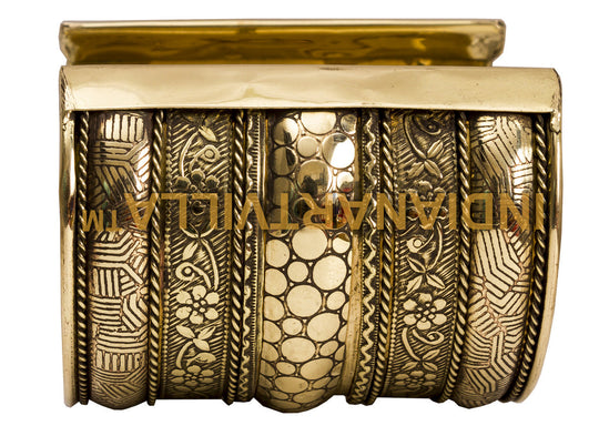 Handmade Brass Antique Rare Design Openable Kada Bracelete Bangle