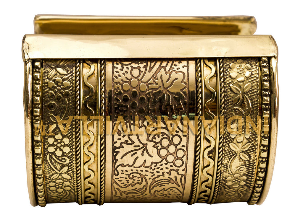 Indian Art Villa Handmade Brass Antique Rare Design Openable Kada Bracelete Bangle | Collectibles Gift Item
