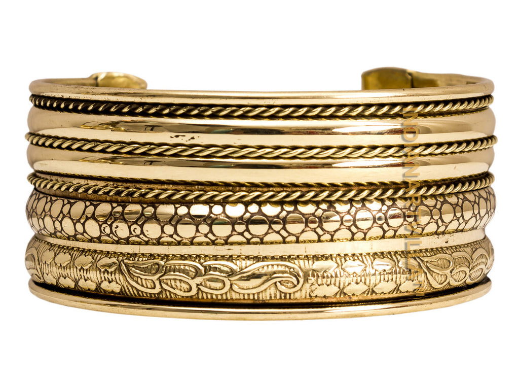 Indian Art Villa Brass Antique Traditional Kada Bracelet Bangle | Collectible Gift Item