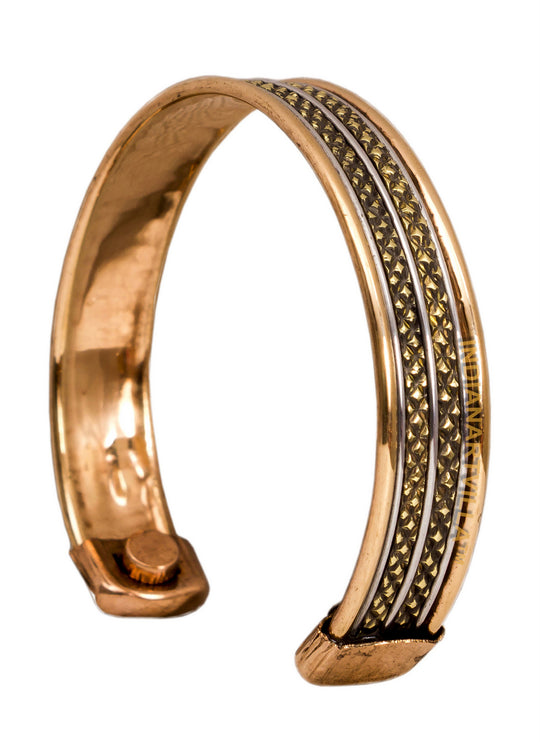 Copper Antique Rare Design Openable Designer Bracelet with Magnet