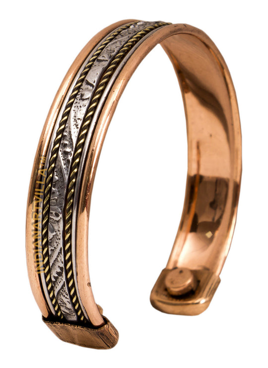 Copper Antique Rare Design Openable Designer Bracelet with Magnet