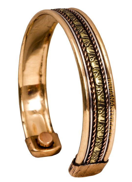 Copper Antique Rare Design Openable Designer Bracelet with Magnet