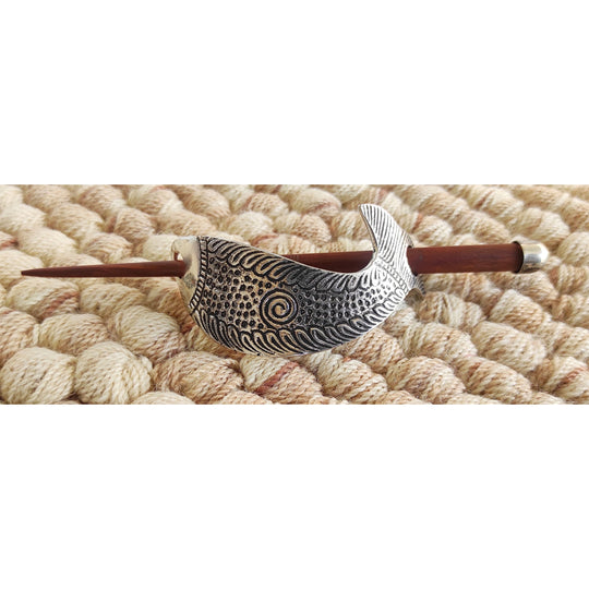 Pure Steel Designer Wooden Hair Clip