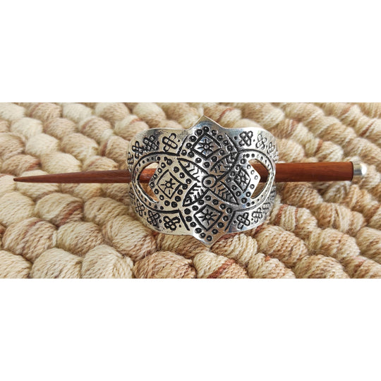 Pure Steel Designer Wooden Hair Clip