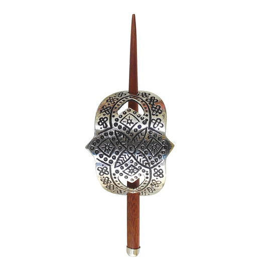 Pure Steel Designer Wooden Hair Clip