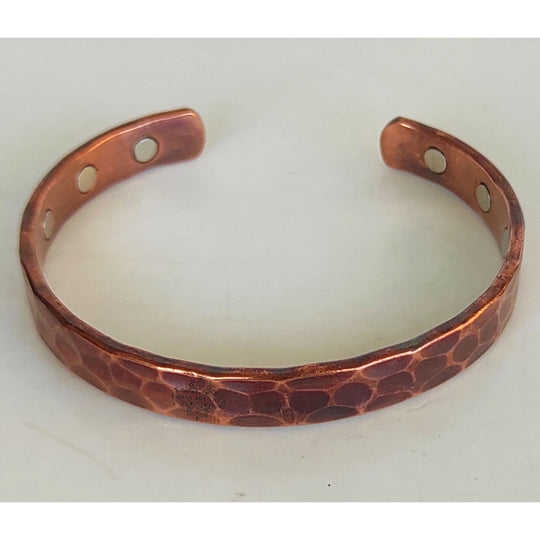 Pure Copper Kada With Hammered Dark Tone Design