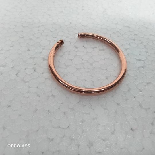 Copper Round Kada, Shine Finish Plain Design