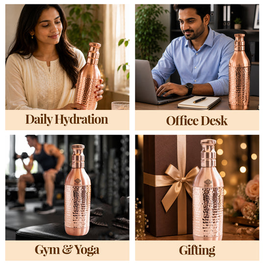 Copper Bottle With Champagne Bottle-Inspired Shape | 1350 ML