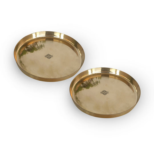 Bronze/Kansa Thali, Dinner Serving Plate -  30.48 cm