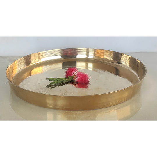 Bronze/Kansa Thali, Dinner Serving Plate -  30.48 cm