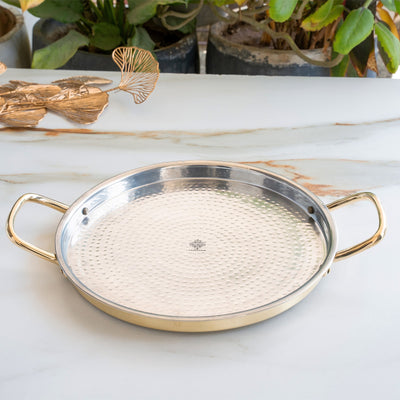 Brass Dosa Tawa with Tin Linning & Dual Handles