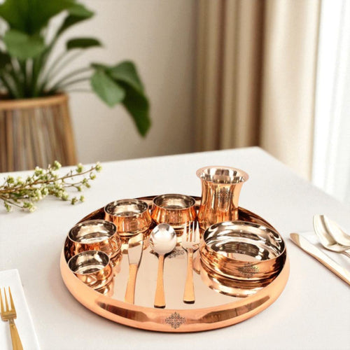 Copper Tableware- Steel Copper Dinner set