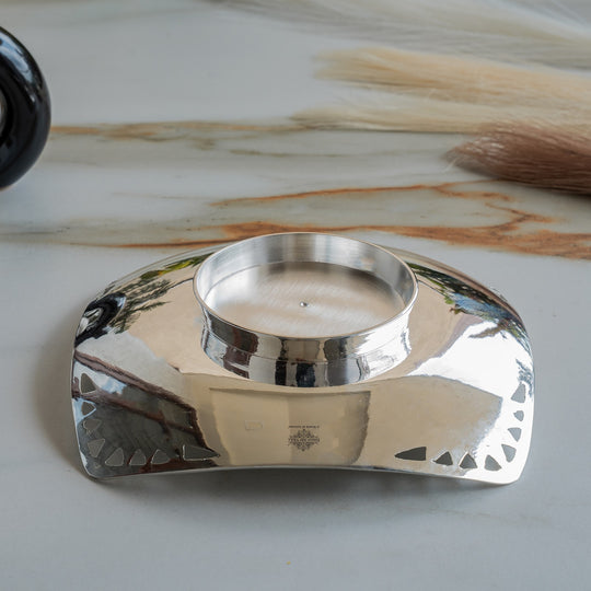 Handcrafted Pure Silver Plated Designer Bowl, Decorative Bowl