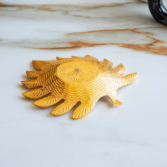 Silver Plated Feather Design Decorative Platter