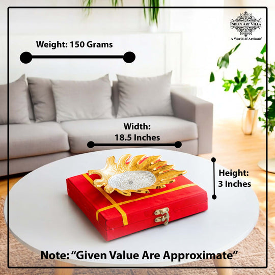 Silver Plated Feather Design Decorative Platter