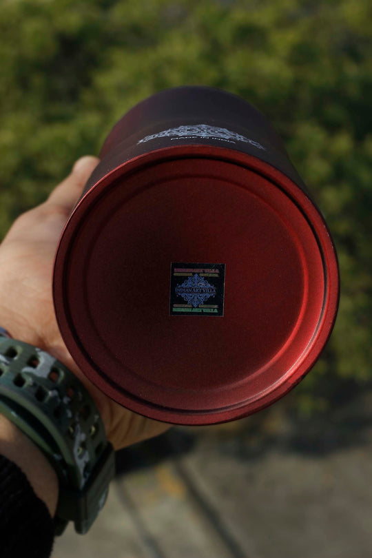 Pure Steel Bottle Ergonomic Design With Red Color  750 ML