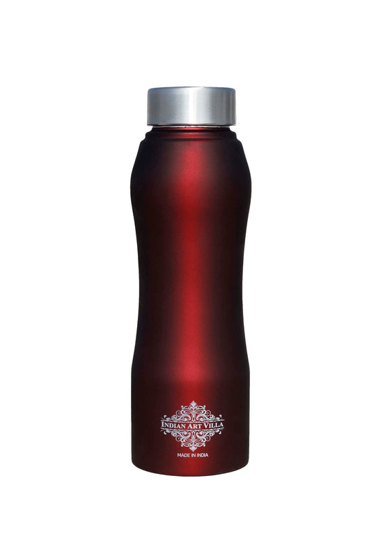 Pure Steel Bottle Ergonomic Design With Red Color  750 ML