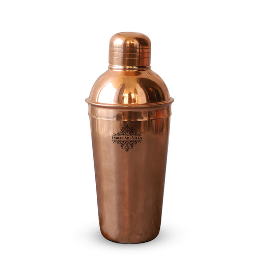 Brown finish steel wine shaker bottle, close-up detail — Indian Art Villa