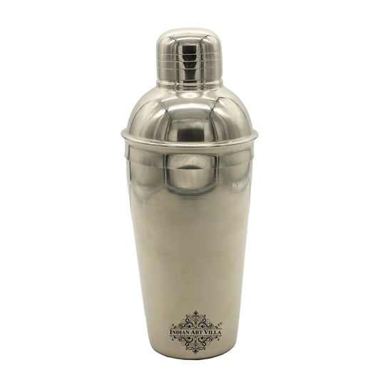 Brown finish steel wine shaker bottle, top view — Indian Art Villa