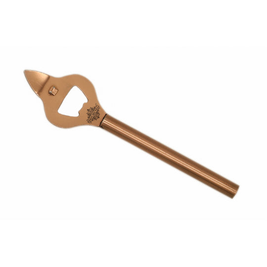 Brown finish stainless steel bottle opener, close-up detail — Indian Art Villa