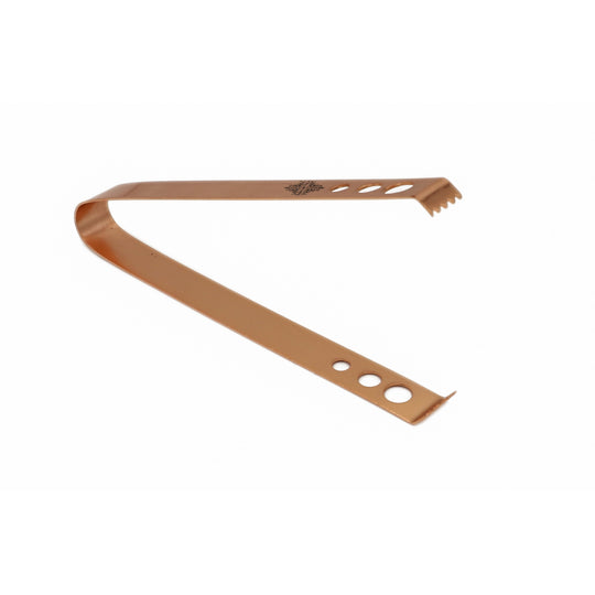 Brown finish steel ice tong set of 4, close-up detail — Indian Art Villa