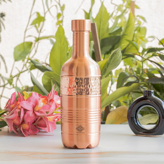 Pure Copper Water Bottle With Maharaja Style