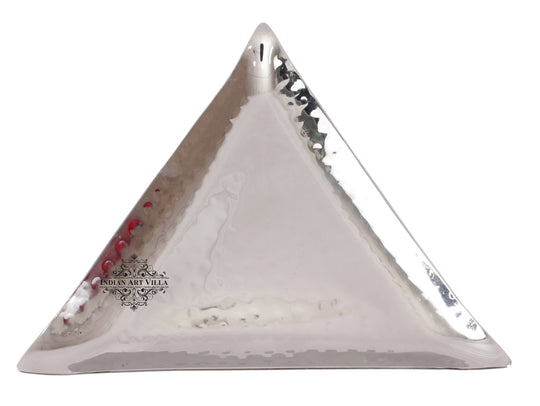 Steel Hammered Triangular Platter 21.5 cm Width