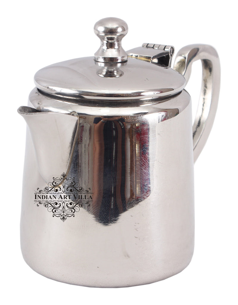 Indian Art Villa Steel Milk Pot Tea Pot & Sugar Pot With Shine Finish Design,Serverware, For Home, Hotels & Restarauant,