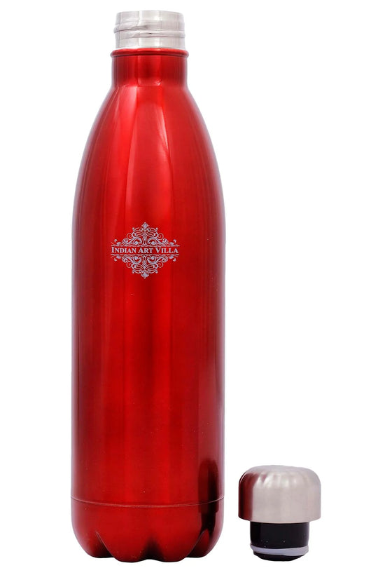 Steel Insulated Vaccum Bottle with Red Color, 1000 ML
