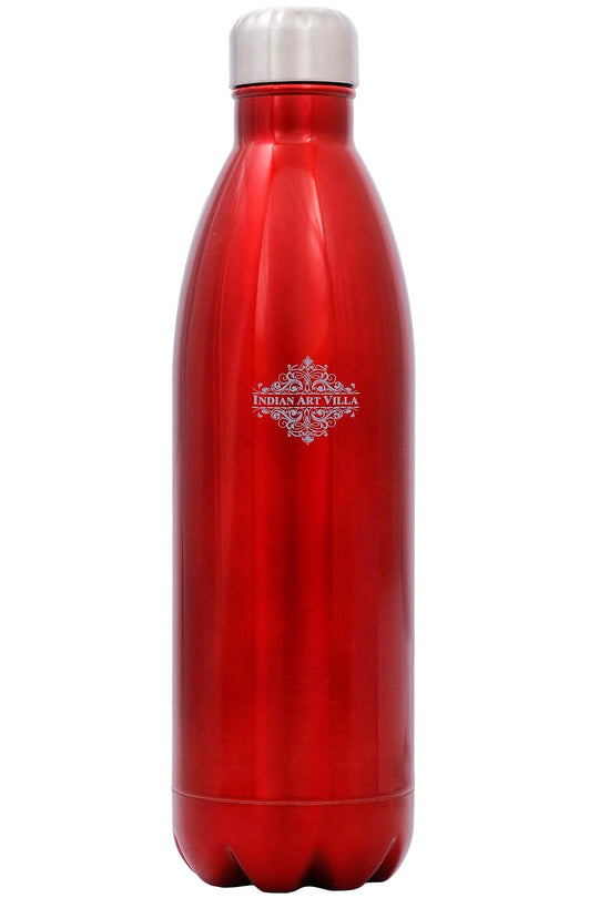 Steel Insulated Vaccum Bottle with Red Color, 1000 ML