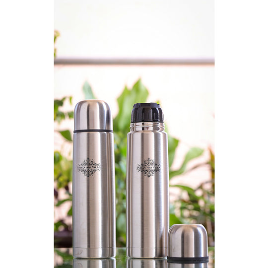 Pure Stainless Steel Insulated Vaccum Bottle With Flip Lid