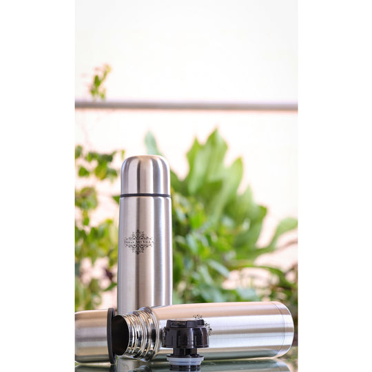 Pure Stainless Steel Insulated Vaccum Bottle With Flip Lid