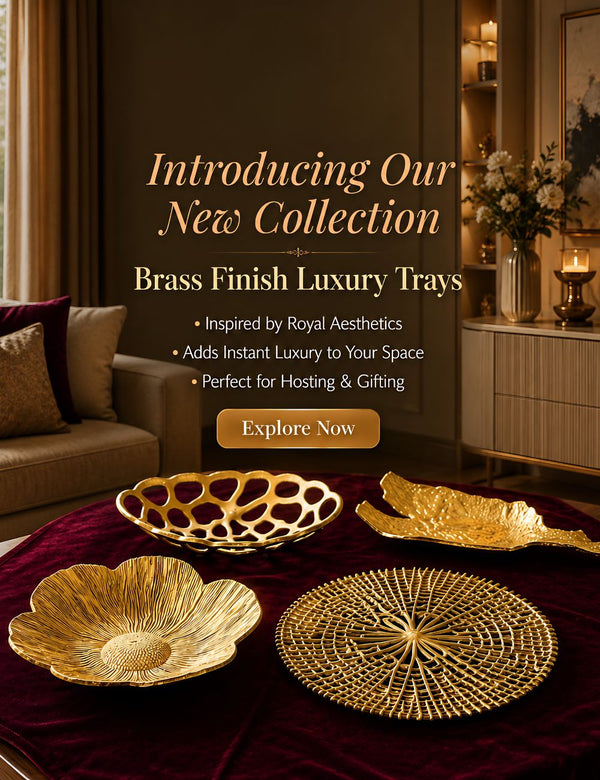 Brass Finish Luxury, Royal and Premium trays for home decor