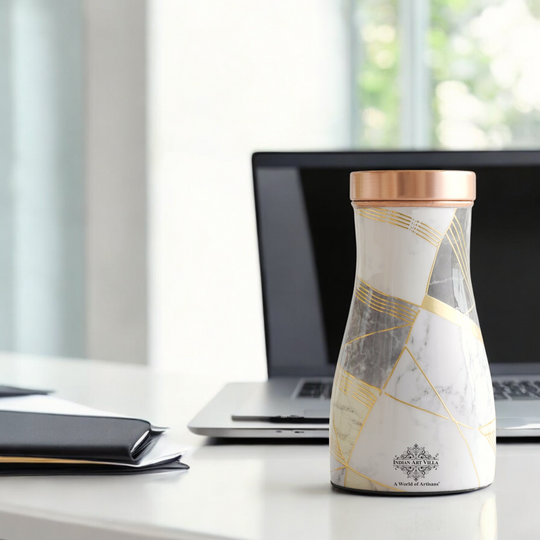 Pure Copper Gold Print Luxury Design Bedroom Bottle-950 ml